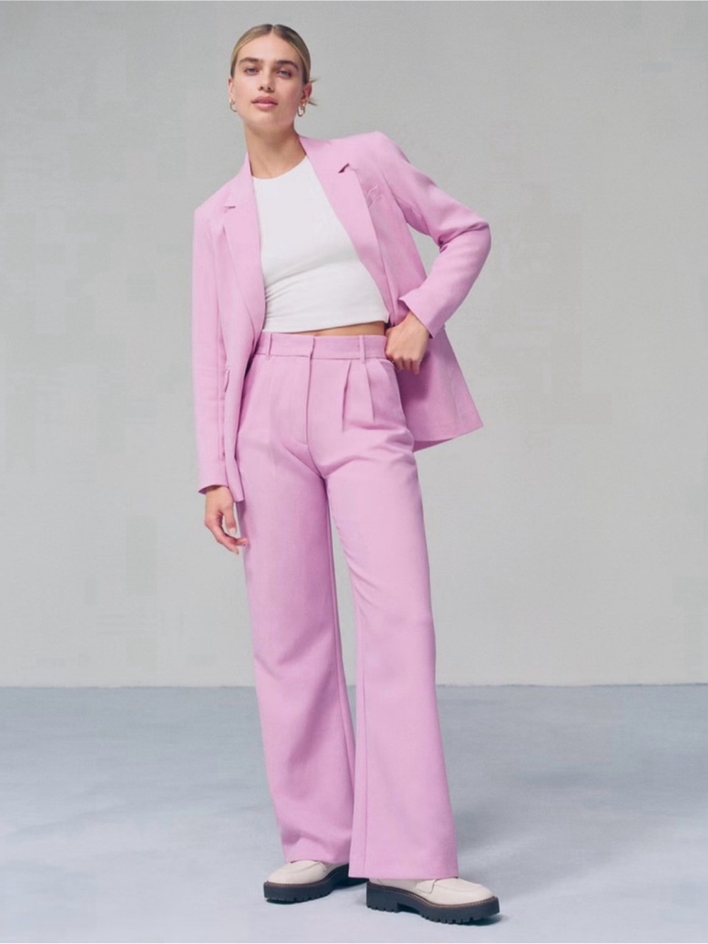 Abercrombie & Fitch- Pink Sloane Tailored Pants-Trousers-Work-Office-Barbie-27-4